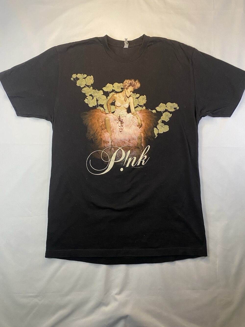 Pink The Truth About Love Tour 2013 Black T-Shirt Front/Back Tour Dates SZ L